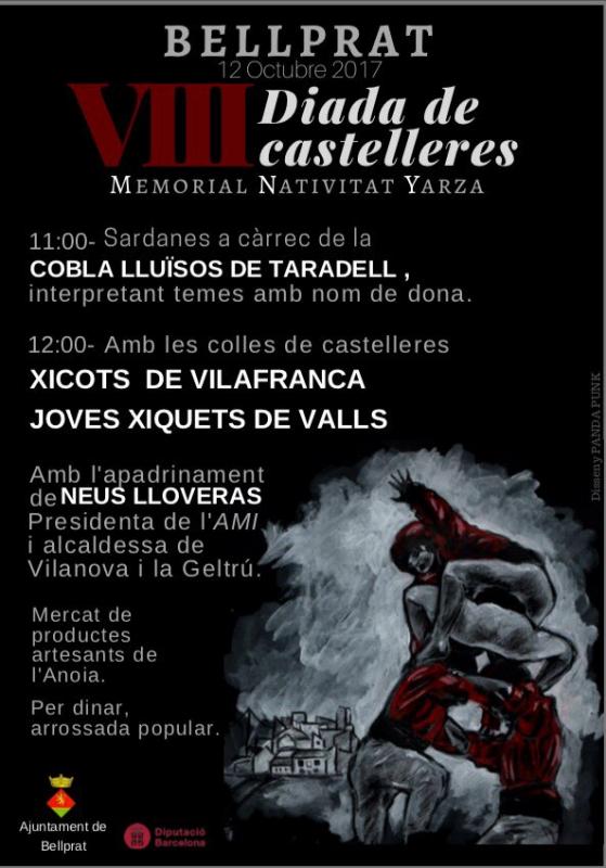 cartell 8a Diada castellera Natividad Yarza a Bellprat