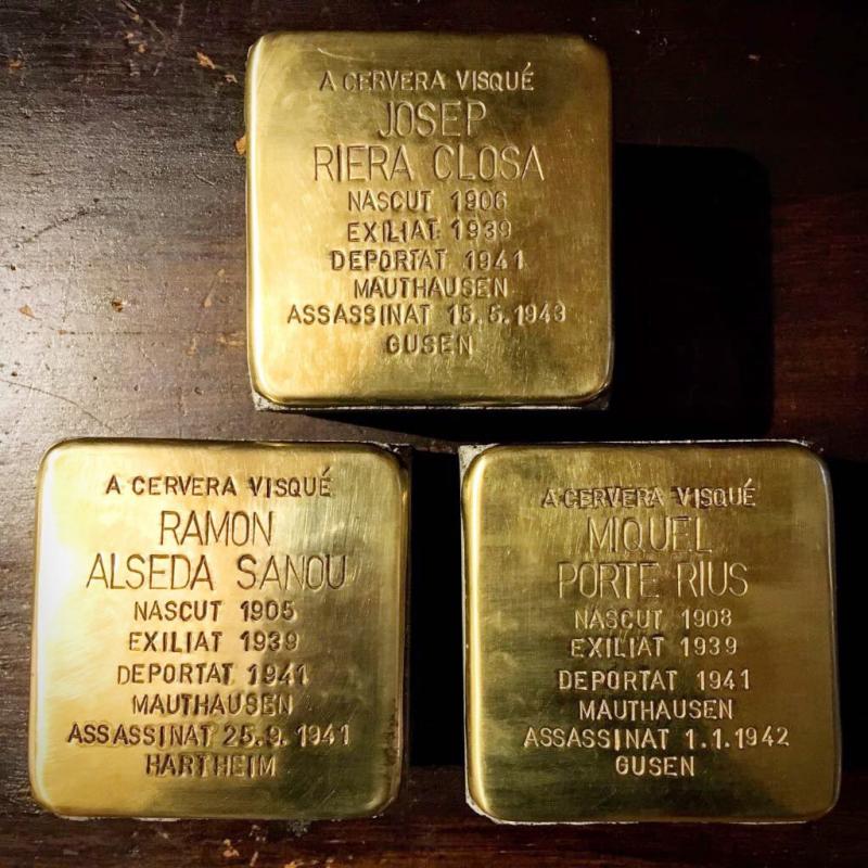 Llambordes Stolpersteine  que es col·locaran a Cervera - 