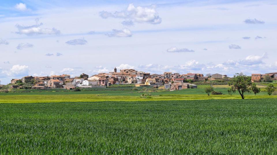 30.4.2018 vista del poble  Les Pallargues -  Ramon Sunyer