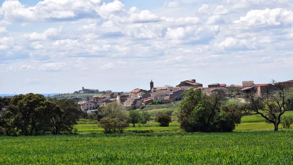 30.4.2018  vista del poble  Les Pallargues -  Ramon Sunyer