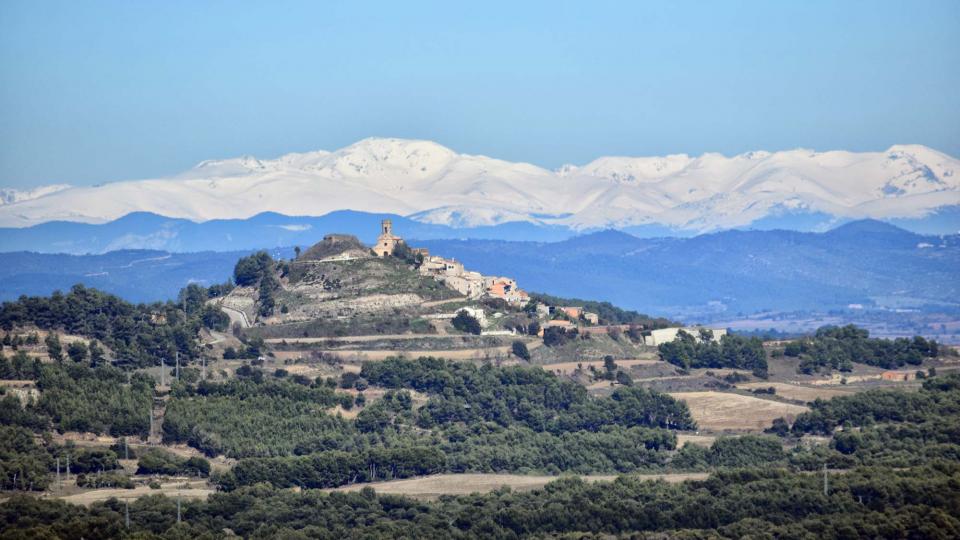3.11.2018 - Vista d'Argençola des de d'Aguiló - Argençola - Ramon  Sunyer