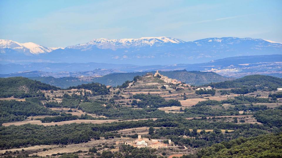 3.11.2018 - Vista d'Argençola des de d'Aguiló - Argençola - Ramon  Sunyer