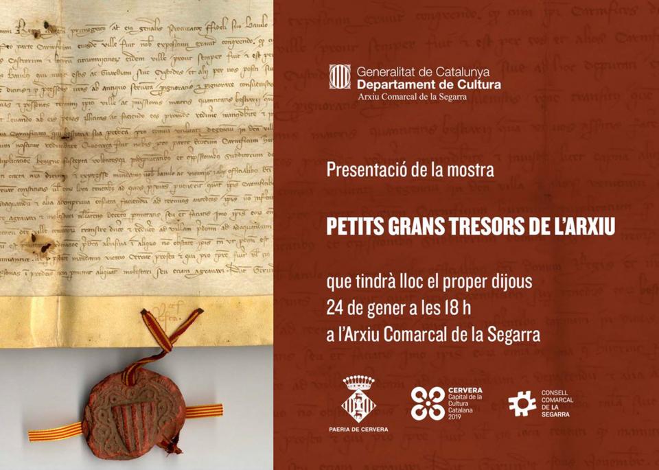  Exposition 'Petits grans tresors de l'arxiu'