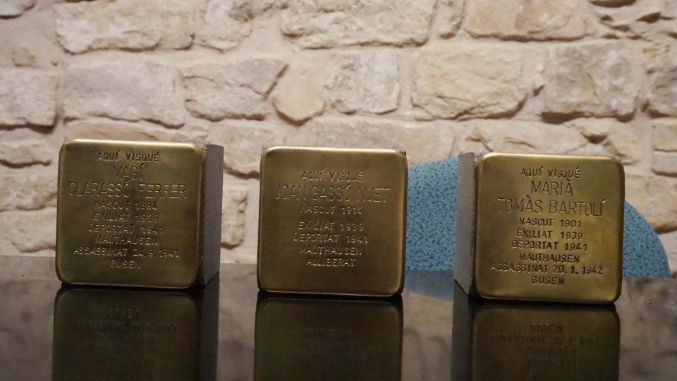 31.5.2019 llambordes stolpersteine  Santa Coloma de Queralt -  Jesús i Isabel @IStolpersteine