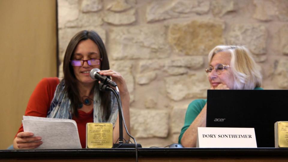 31.5.2019 Conferència de Dory Sontheimer  Santa Coloma de Queralt -  Jesús i Isabel @IStolpersteine