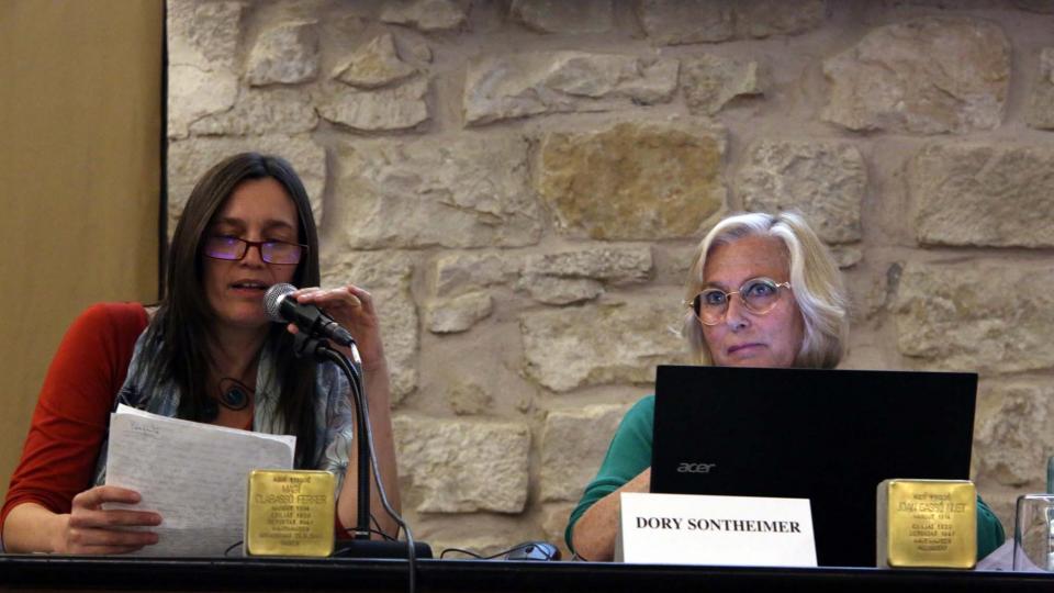 31.5.2019 Conferència de Dory Sontheimer  Santa Coloma de Queralt -  Jesús i Isabel @IStolpersteine