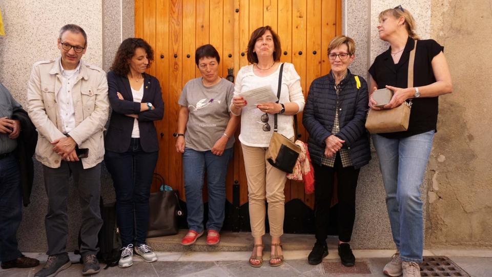 Els familiars emocionats amb l'acte - Santa Coloma de Queralt