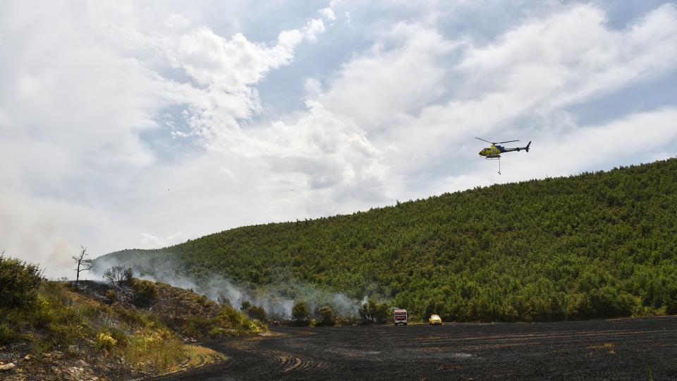 1r incendi agrícola de la temporada a Sanaüja