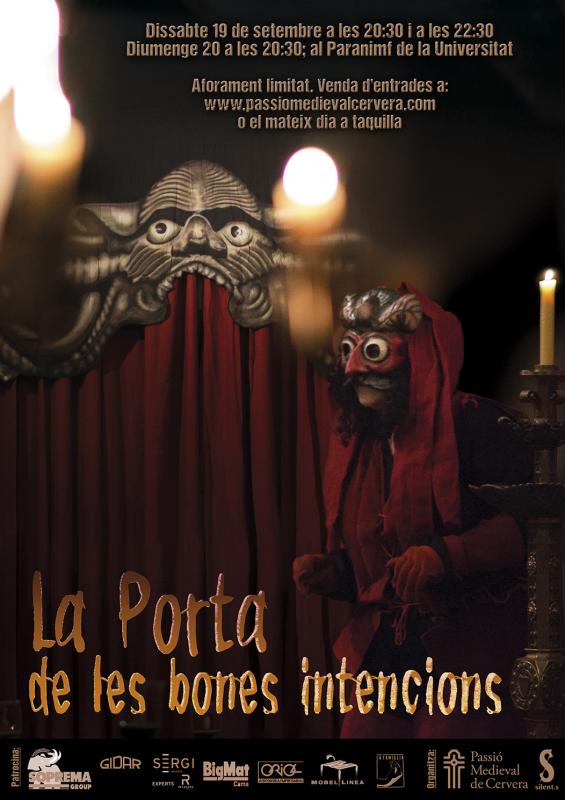 15.9.2020 cartell La Porta de les Bones Intencions  Cervera -  Passió Medieval