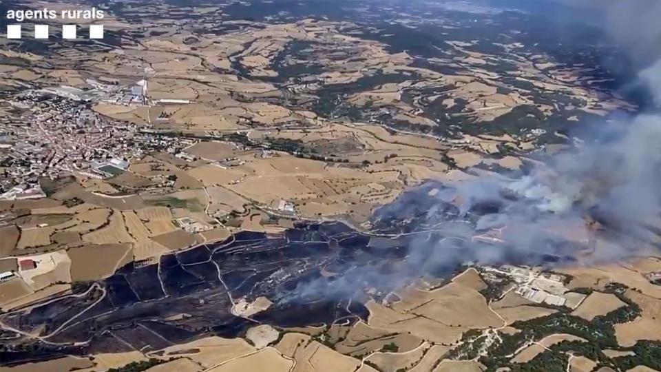 l'incendi dissabte a Santa Coloma de Queralt - Santa Coloma de Queralt