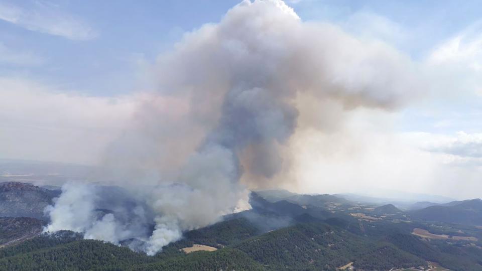 l'incendi diumenge a la zona de la Serra de Miralles - Santa Coloma de Queralt