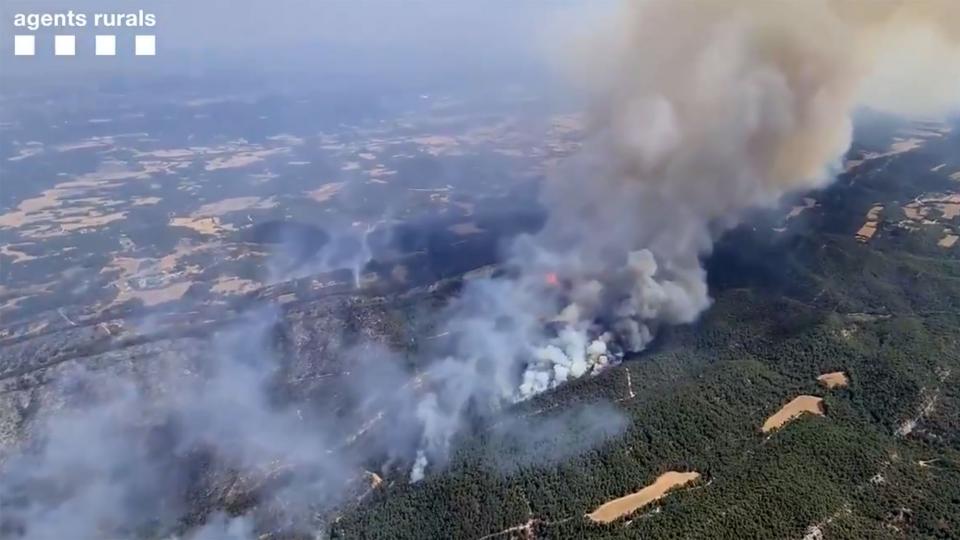 l'incendi diumenge a la zona de la Serra de Miralles - Santa Coloma de Queralt