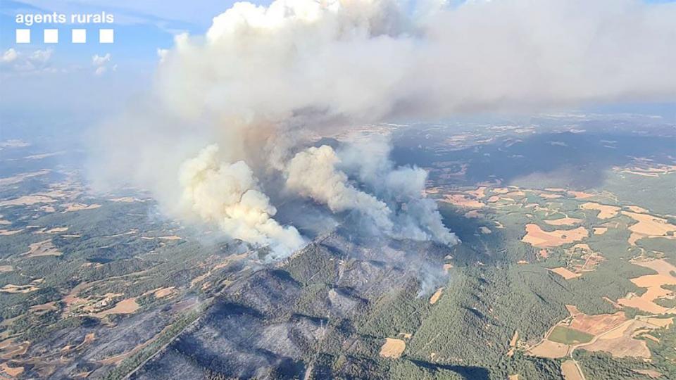 l'incendi diumenge a la zona de la Serra de Miralles