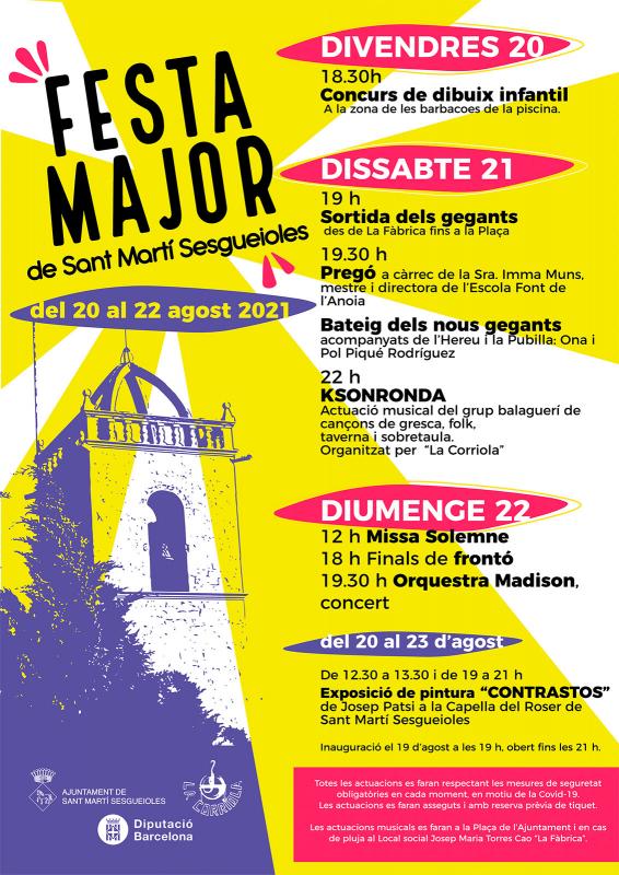 cartell Festa major de Sant Martí Sesgueioles 2021