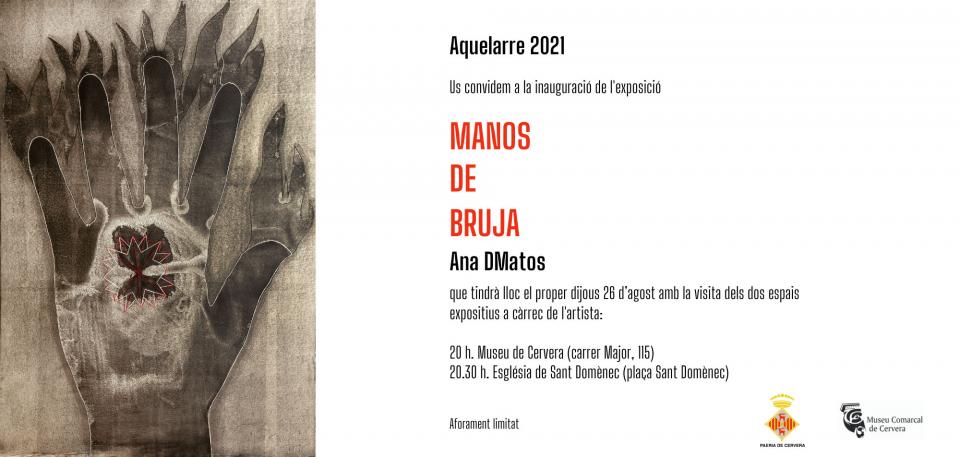 cartell Exposició 'Manos de Bruja' - Cervera