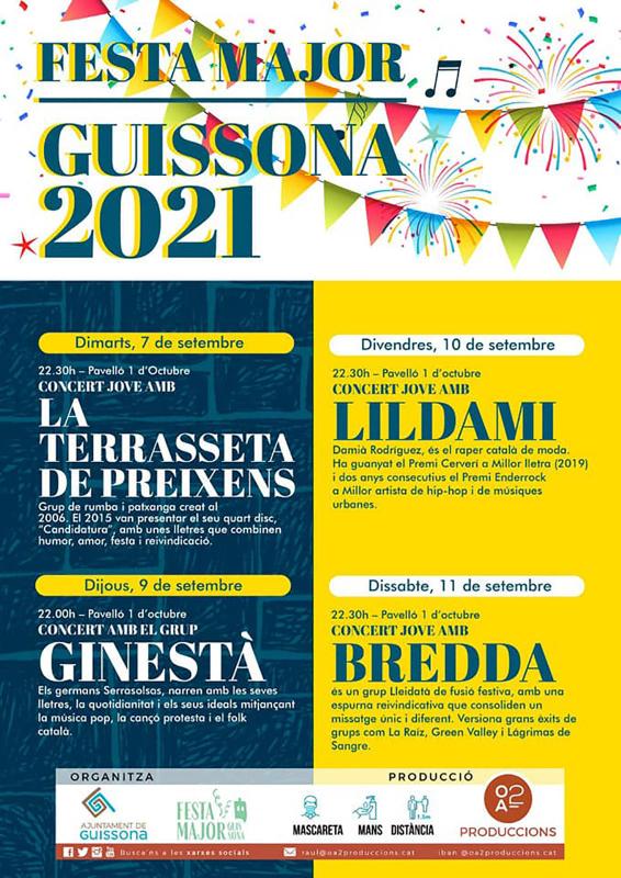 cartell Festa Major de Guissona 2021 - Guissona