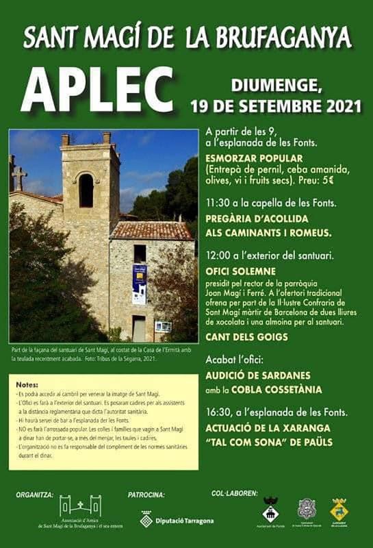 cartell Aplec de Sant Magí de la Brufaganya 2021