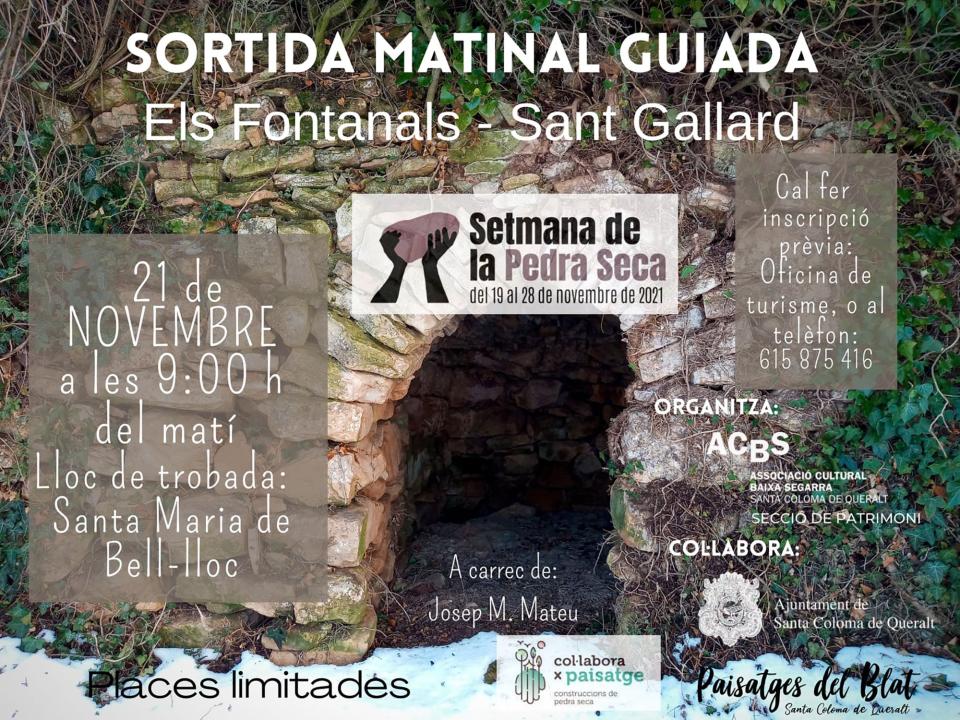 cartell Sortida matinal guiada - Setmana de la pedra seca