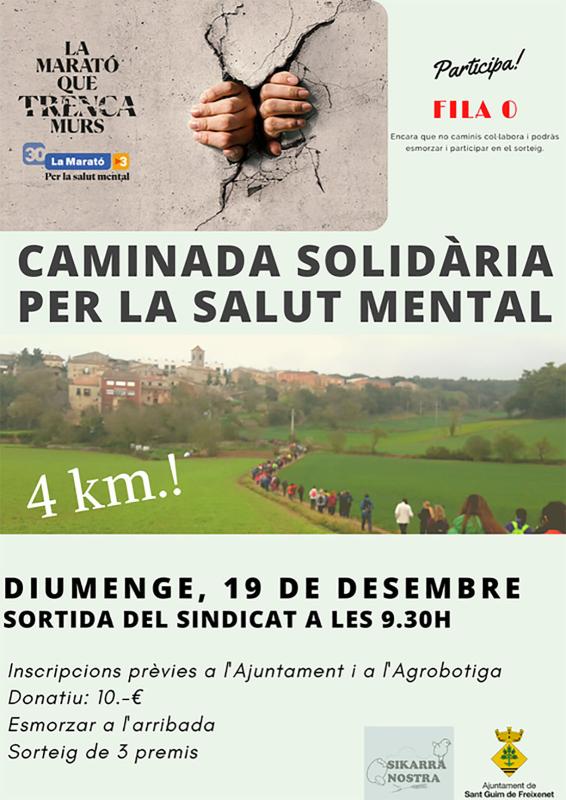 cartell Caminada solidària per la Marató
