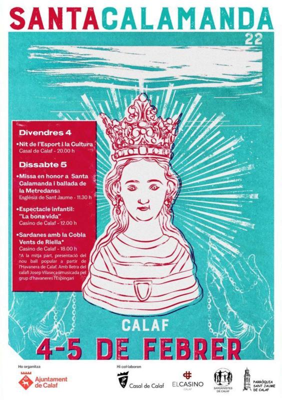 cartell Festa Major de Santa Calamanda 2022