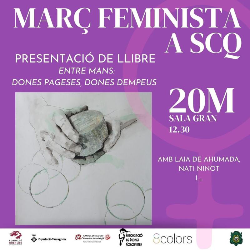 cartell Presentació del llibre 'Entre mans: dones pageses, dones dempeus'