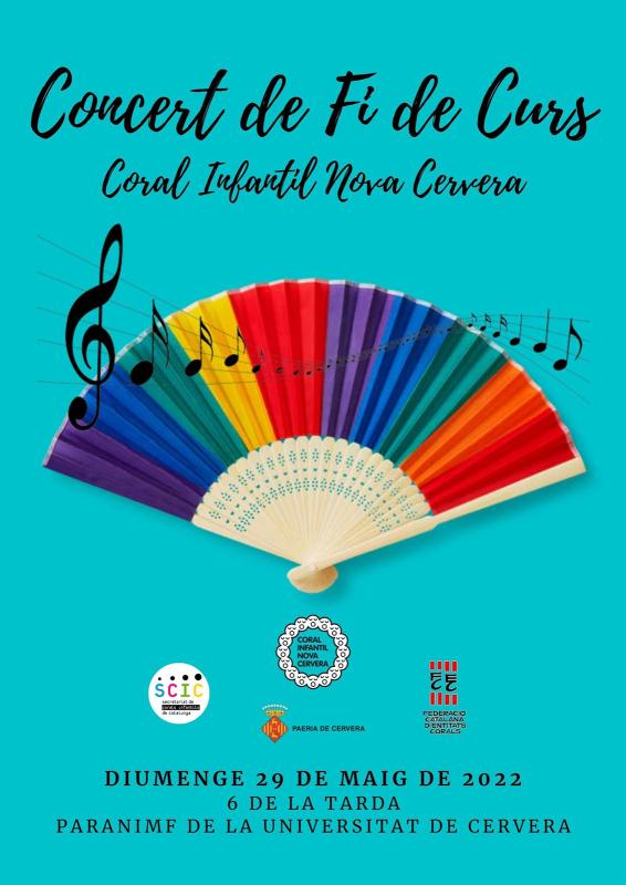 cartell Concert de fi de curs de la Coral Infantil Nova Cervera