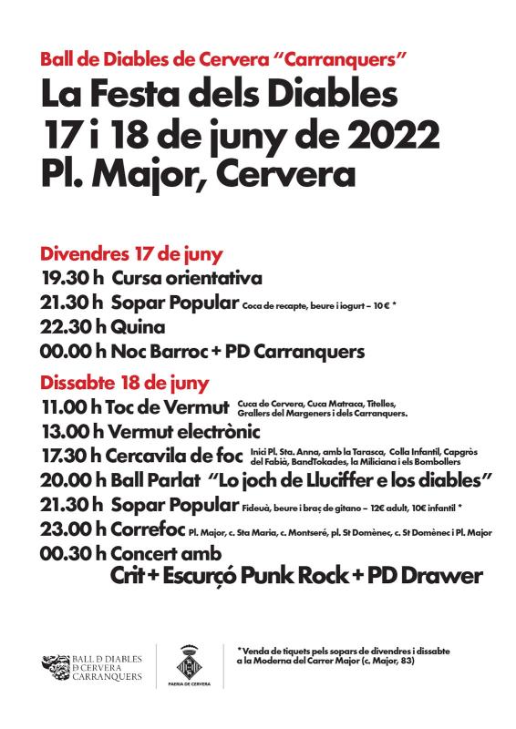 cartell Festa dels Diables Carranquers 2022