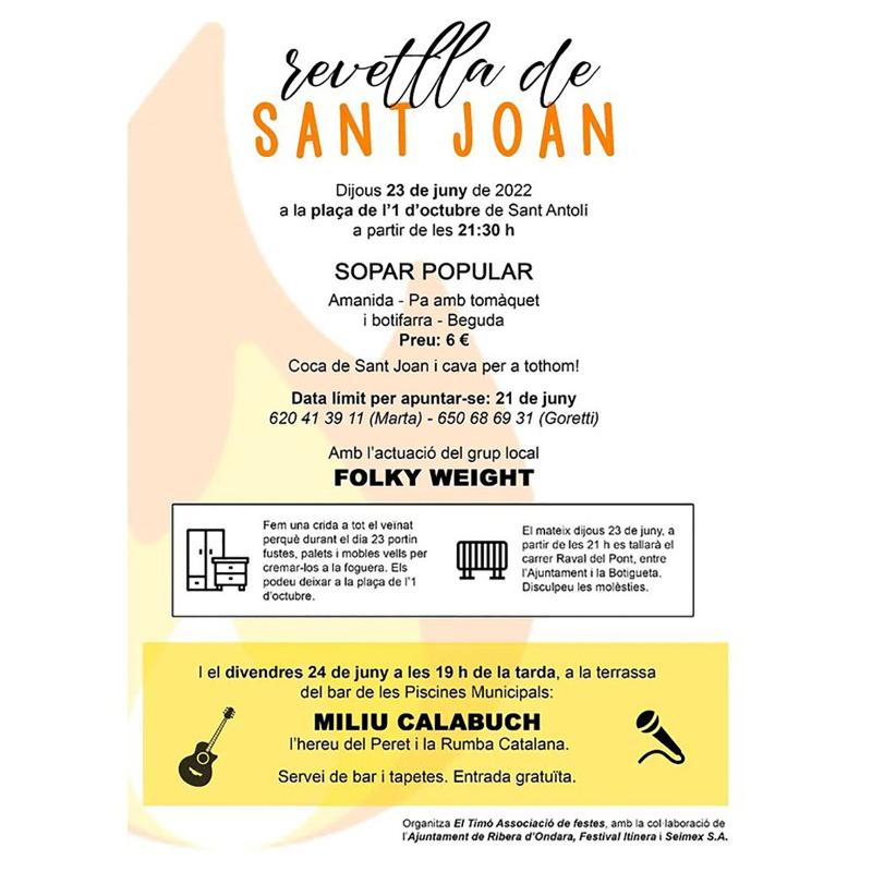  Revetlla de Sant Joan 2022 a Sant Antolí