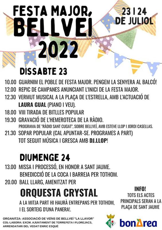 cartell Festa Major de Bellveí 2022
