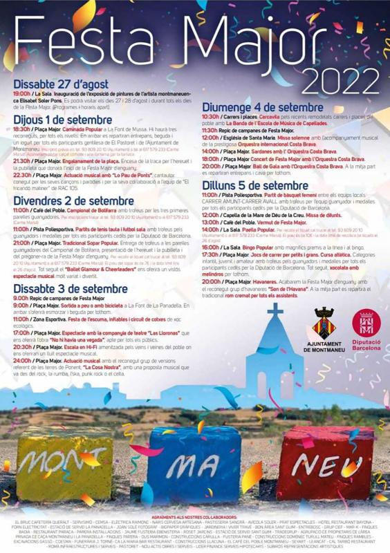 cartell Festa Major de Montmaneu 2022