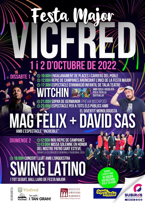 cartell Festa Major de Vicfred 2022