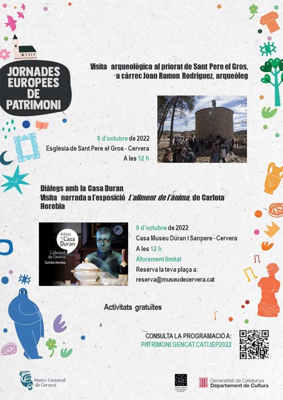 Jornades Europees del Patrimoni 2022 a Cervera -  Jornades Europees del Patrimoni 2022 a Cervera -