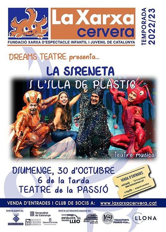 cartell Teatre infantil 'La Sireneta i l'illa de plàstic'