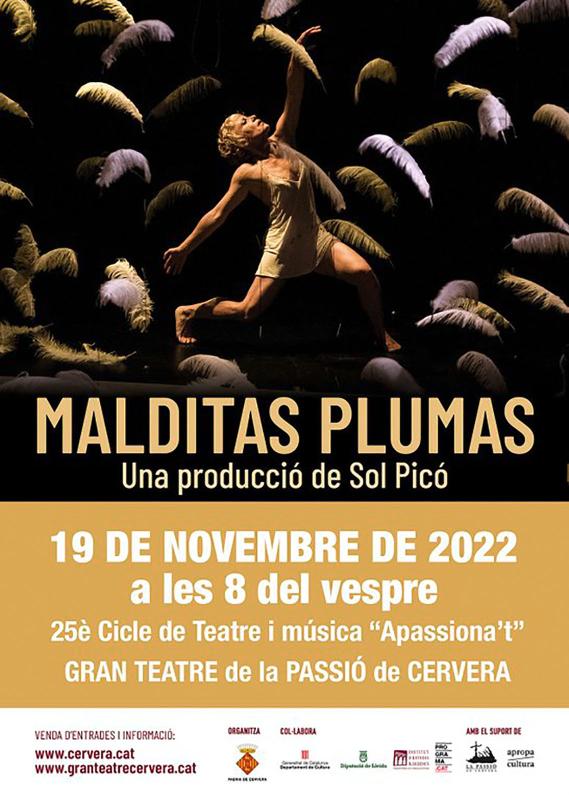cartell Espectacle 'Malditas Plumas' de Sol Picó