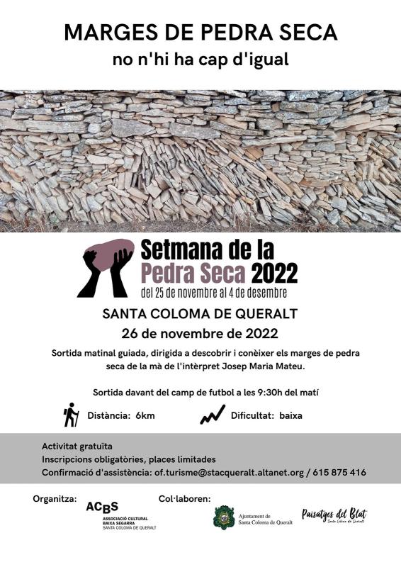 cartell Setmana de la Pedra Seca a Santa Coloma de Queralt