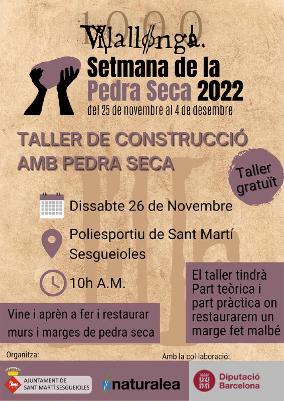 cartell Setmana de la Pedra Seca a Sant Martí Sesgueioles