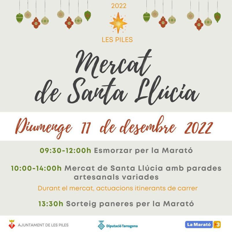 cartell 12è Mercat de Santa Llúcia de les Piles