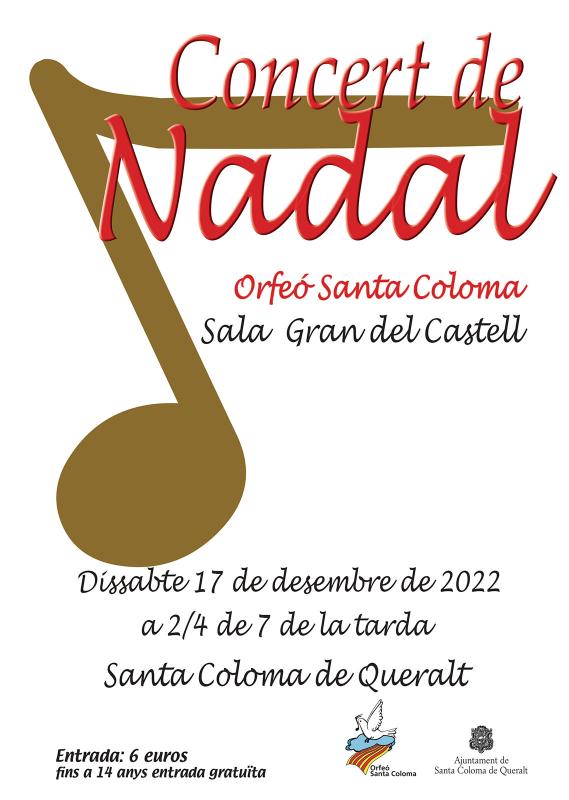 cartell Concert de Nadal de l'Orfeó Santa Coloma