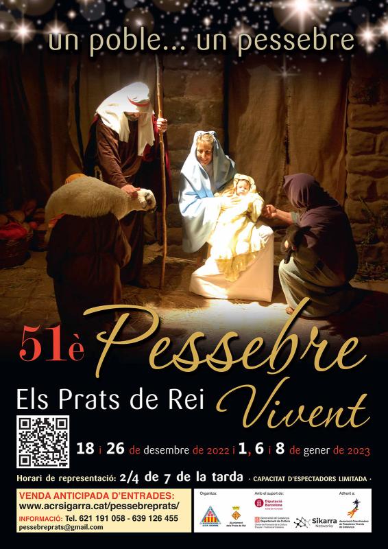 cartell Pessebre vivent dels Prats de Rei