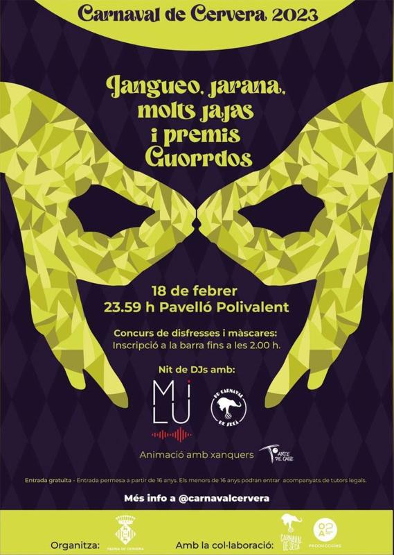 cartell Carnaval de Cervera 2023 nit - 