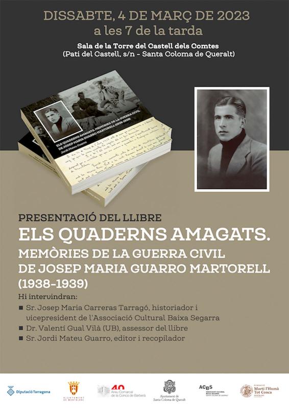 cartell Presentació del llibre 'Els quaderns amagats'