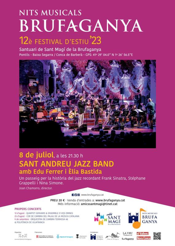 27.5.2023 SANT ANDREU JAZZ BAND amb Edu Ferrer i Èlia Bastida   -  Amics de Sant Magí de la Brufaganya i el seu entorn