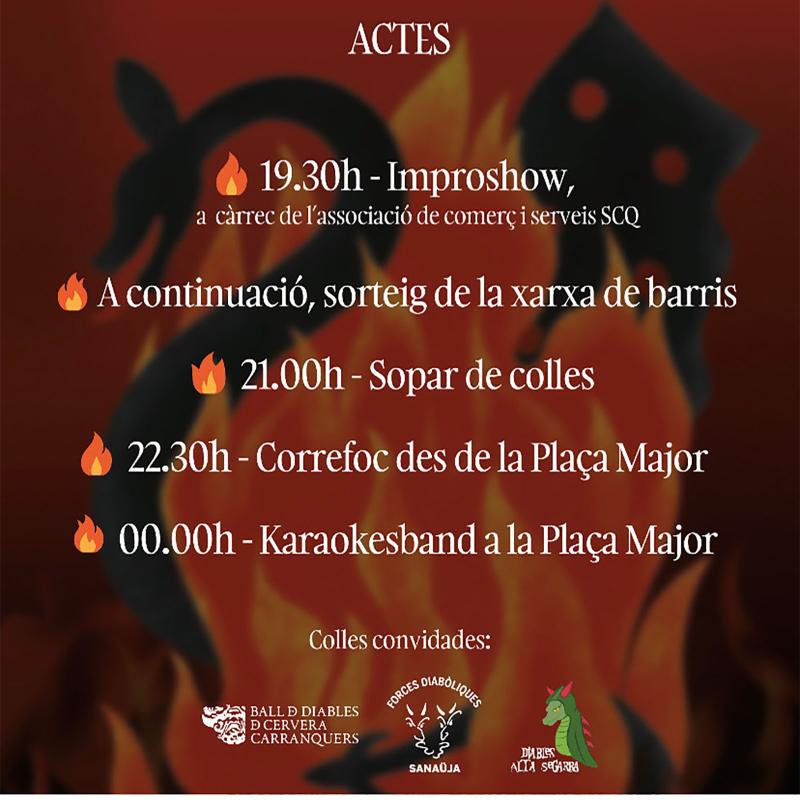 programa 12a Trobada de Diables de la Segarra històrica - Santa Coloma de Queralt