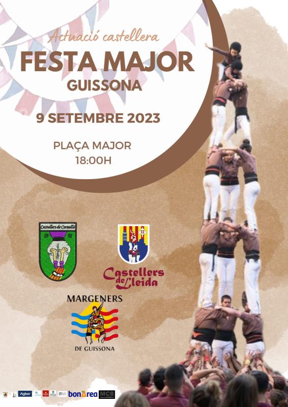 Actuació castellera Festa Major de Guissona 2023 - Guissona