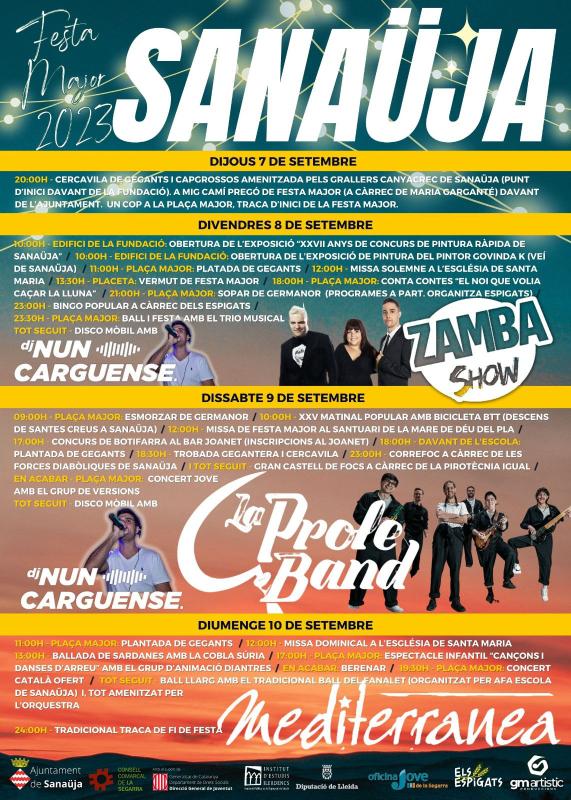 cartell Festa Major de Sanaüja 2023