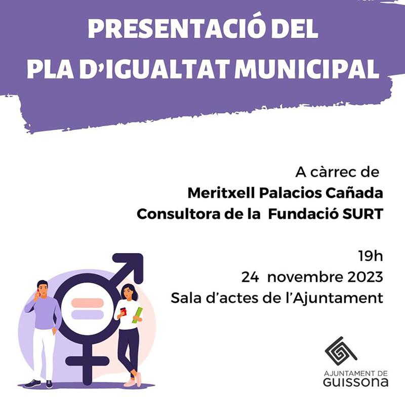 25N a Guissona presentació del Pla d'Igualtat - Guissona