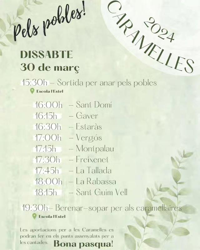 Cantades pobles Caramelles 2024 a Sant Guim de Freixenet - Sant Guim de Freixenet