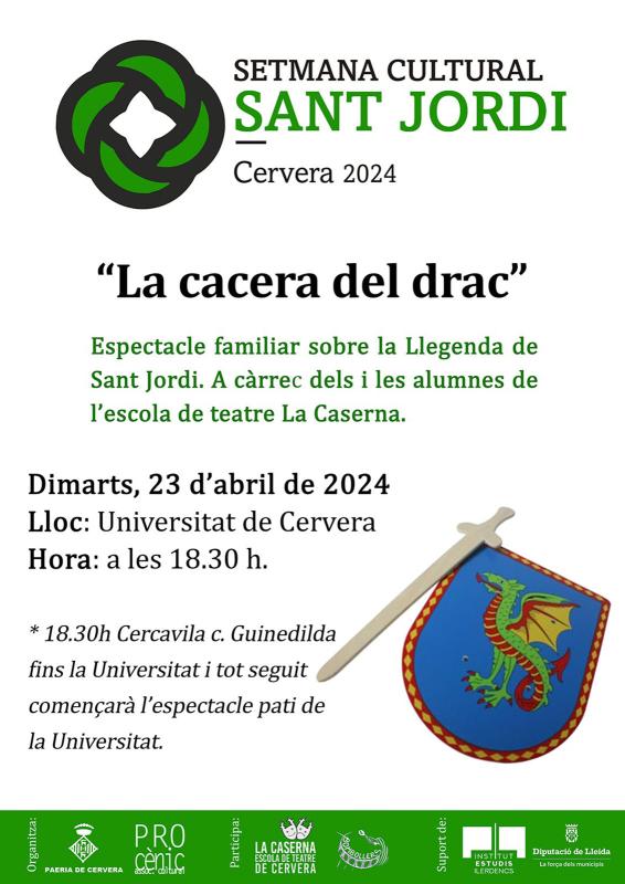 progama Setmana cultural Sant Jordi 2024 a Cervera - Cervera