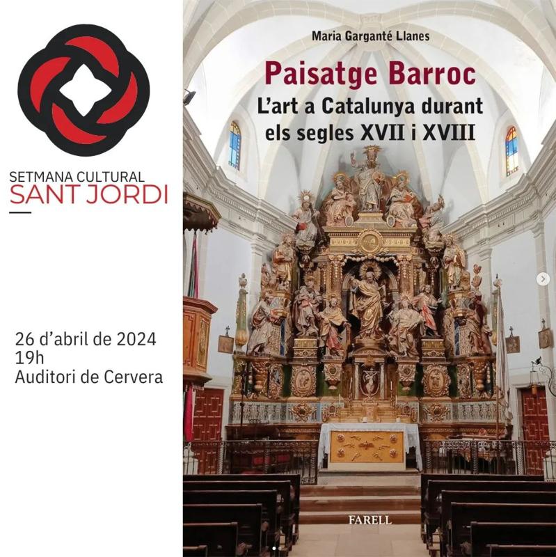 cartell Setmana cultural Sant Jordi 2024 a Cervera