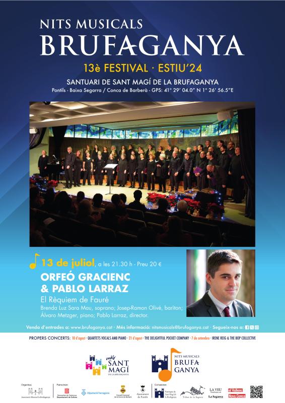 9.5.2024 cartell Orfeó Gracienc   -  Nits Musicals de la Brufaganya